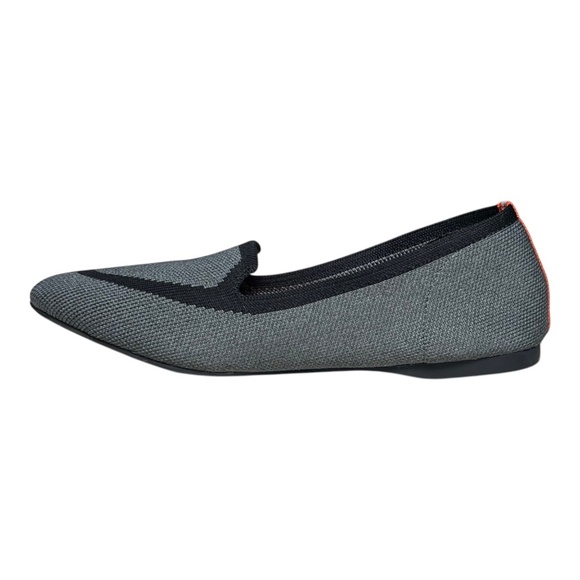 Birdies Blackbird Flats Loafers Gray Black Point Knit Comfort Work Casual Size 6 - Picture 6 of 14